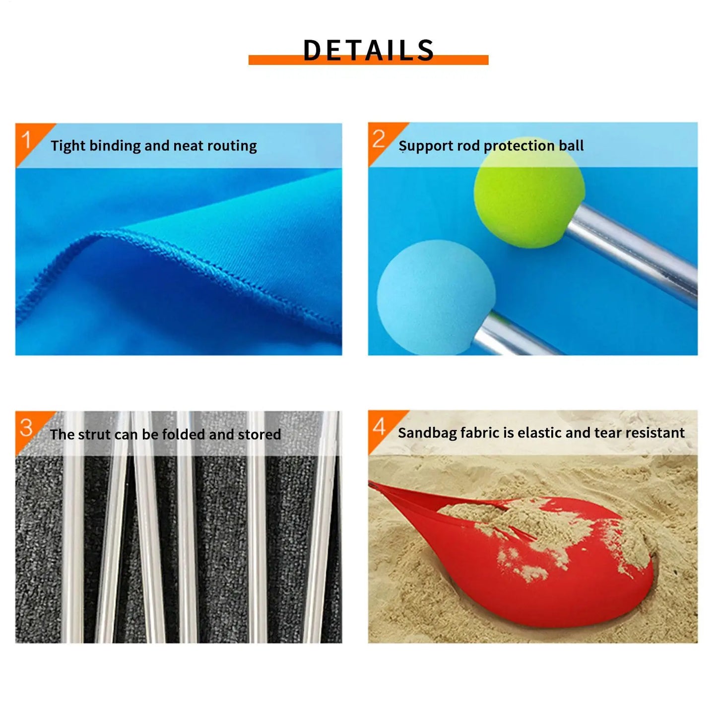 Portable Beach Canopy Sun Shade UV Protection & Storage Bag