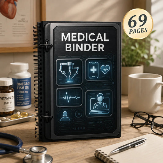 All-in-one Medical Organizer 69 Pages Keep All Important Health Peaceful Pleasures Health and Wellness