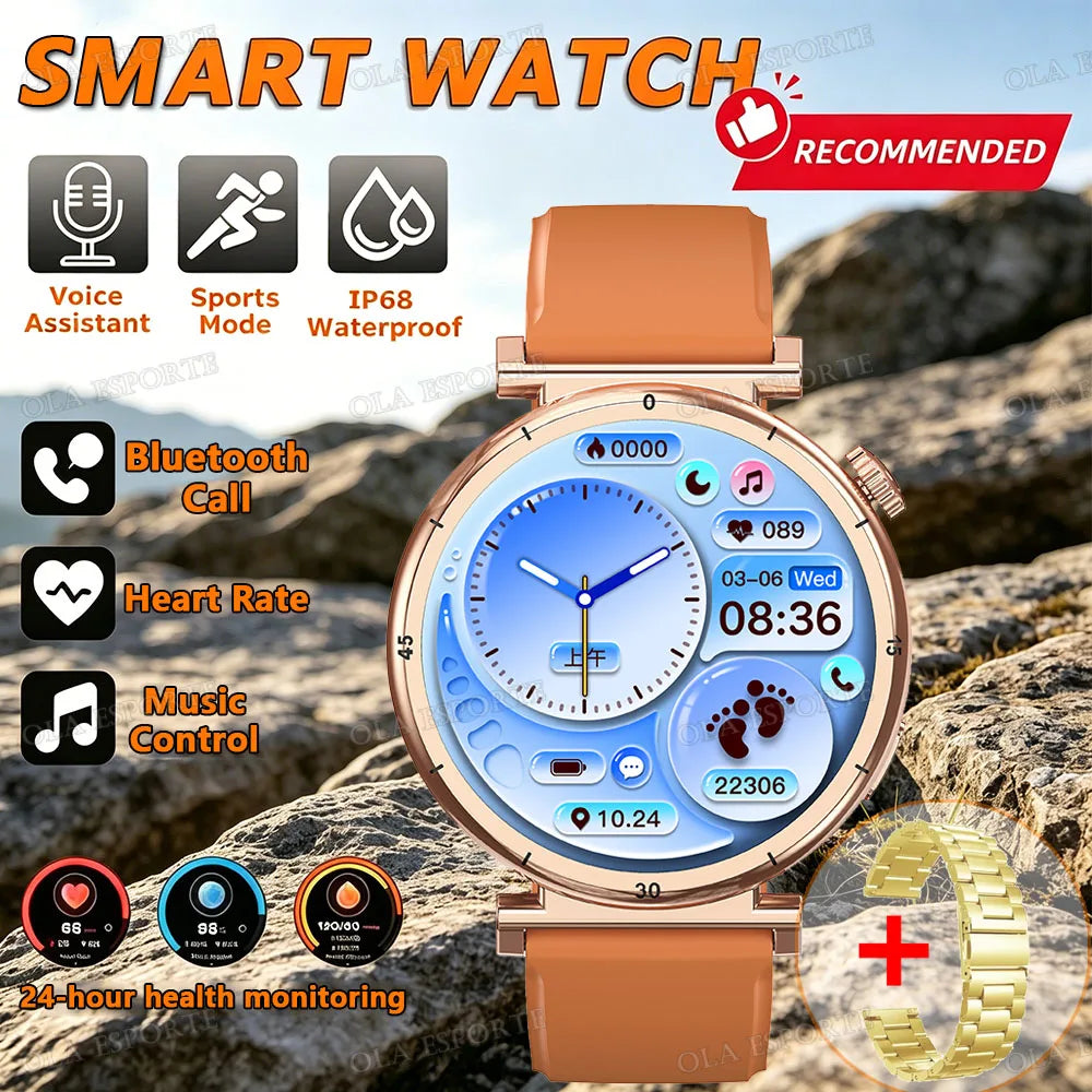 2026 Smart Watch Android IOS Phone 1.27 Inch Color Screen Bluetooth Answer Call Fitness Watches Tracker Smartwatch Women NewHW12 Peaceful Pleasures Health and Wellness Go20Szstrap
