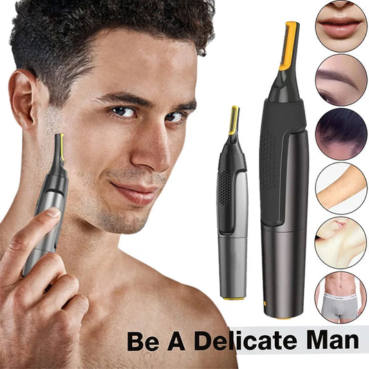 Electric Eyebrow Trimmer Razor Ultra Thin Precision Trimmer Electric Portable Ear Trimmer For Men Nose Hair Shaver Waterproof Peaceful Pleasures Health and Wellness