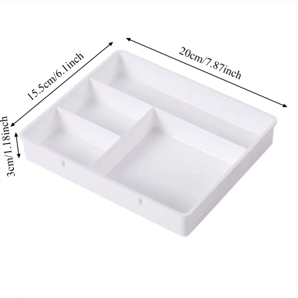 Desktop Drawer Organizer with Divided Compartments – Plastic