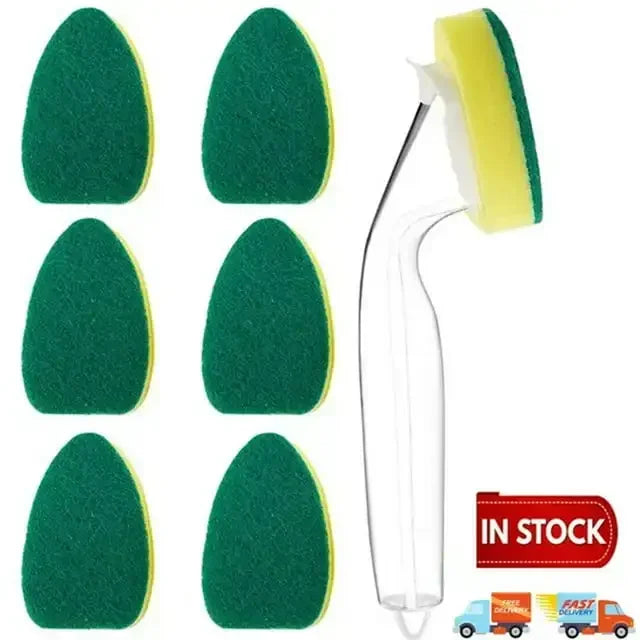 7-Pc Dish Wand Sponge Refill Heads – Heavy Duty Kitchen Scrub