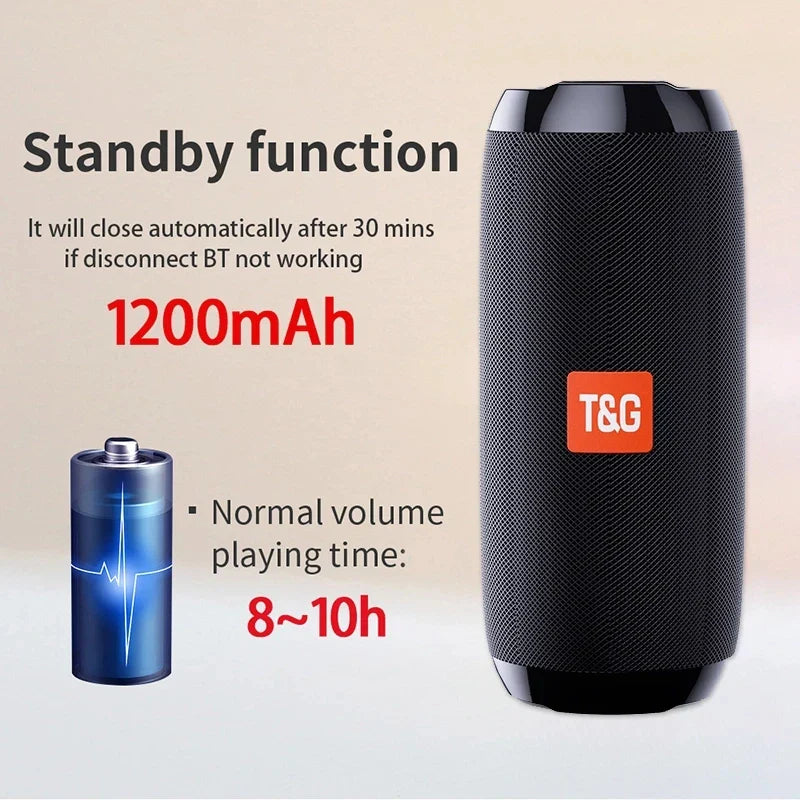 T&G 10W Portable Bluetooth Speaker | FM Radio, TWS & HiFi