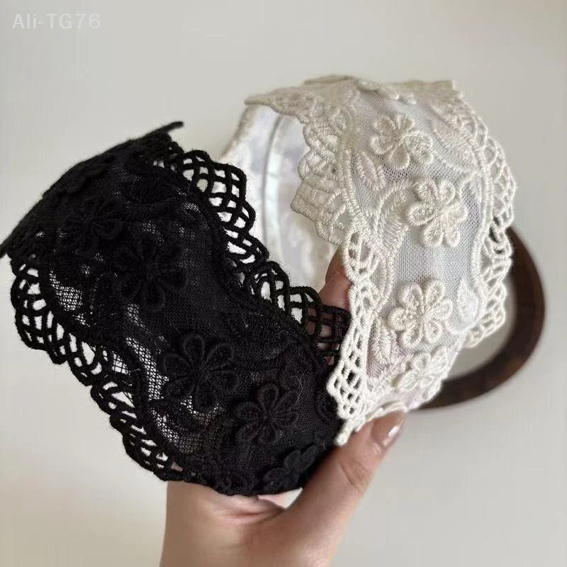 White Lace Headband for Women & Kids | Elegant Hair Hoop