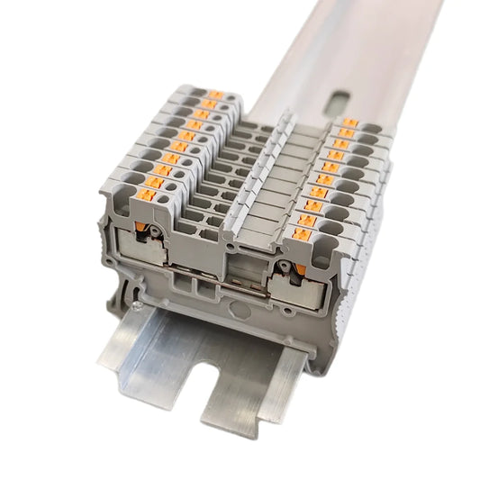 10PCS PT1.5 Screw Free Terminal Block 1.5mm² Wire Quick Push-In Din Rail Terminal Electrical Connector Peaceful Pleasures Health and Wellness
