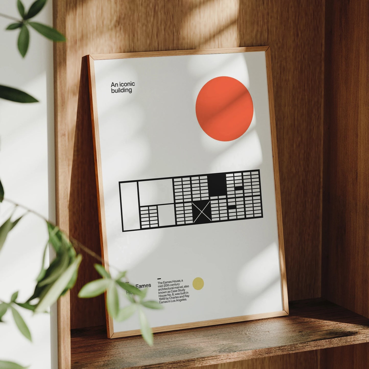 Eames House Minimalist Canvas Wall Art Print Poster | Home Decor