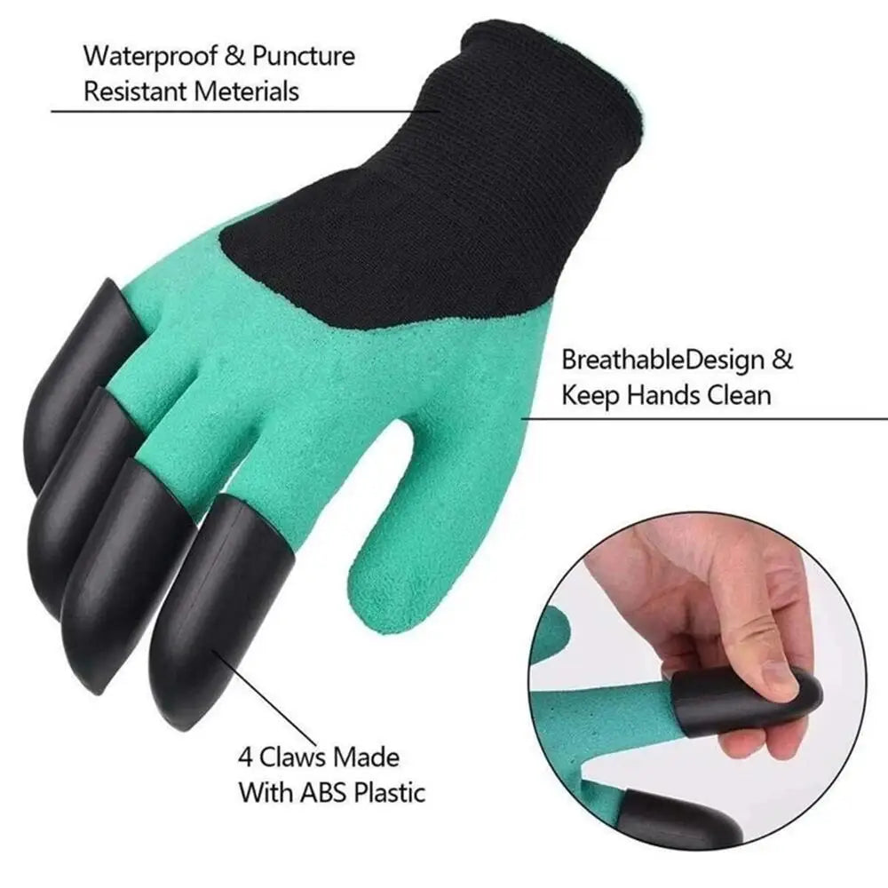 Digging Gloves, Gardening, Dipping, Labor, Claws, Vegetable Flower Planting and Grass Pull Gloves with Claws Work Gloves Peaceful Pleasures Health and Wellness