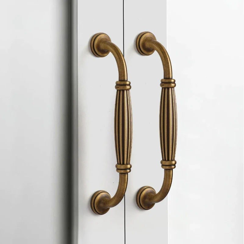 Brass French Cabinet Handle | Gold European Luxury Drawer Pull