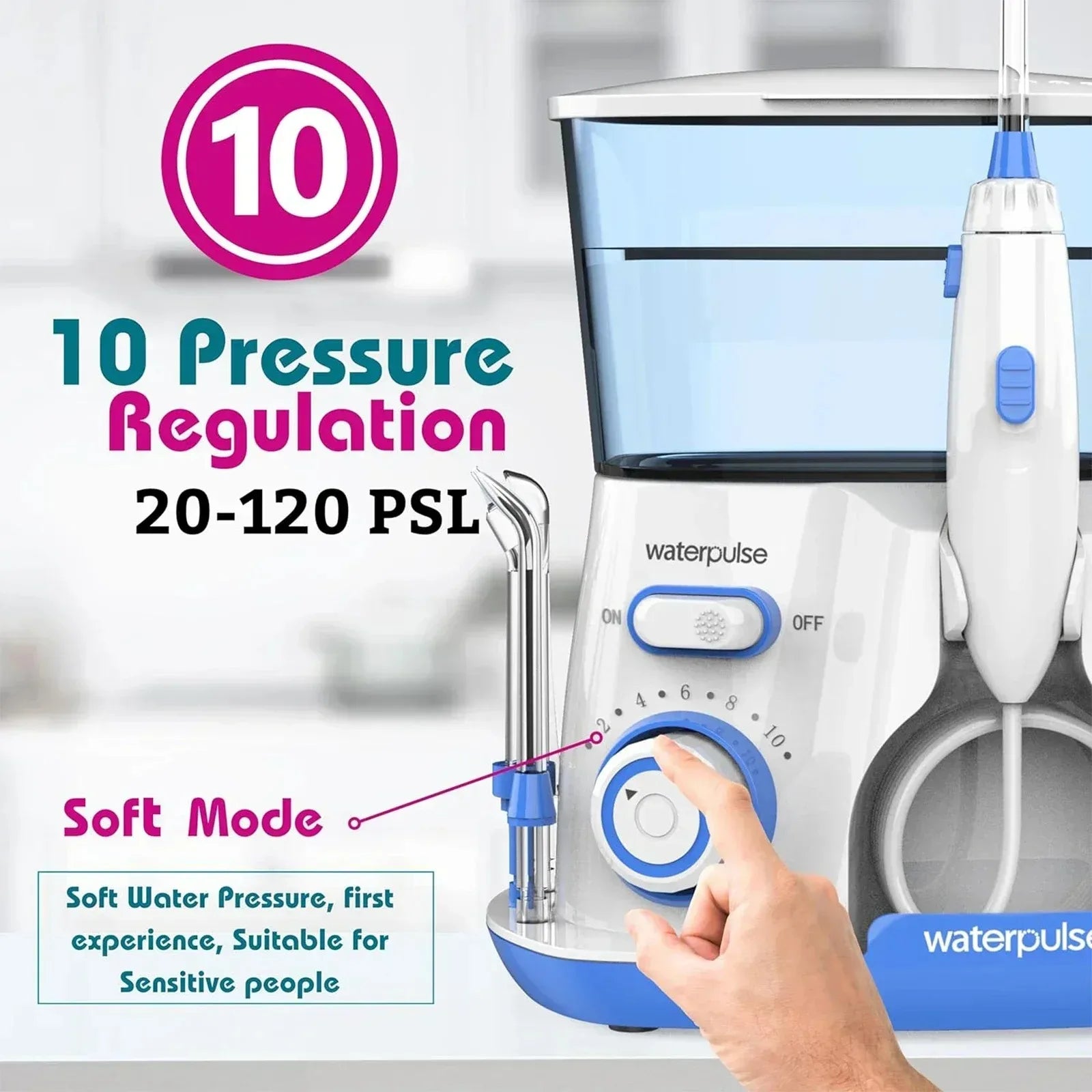 Electric Water Jet Flosser Oral Irrigator 800ml Water Tank 5 Jet Tips Teeth Cleaner Dental Oral Hygiene Care Equipment Peaceful Pleasures Health and Wellness