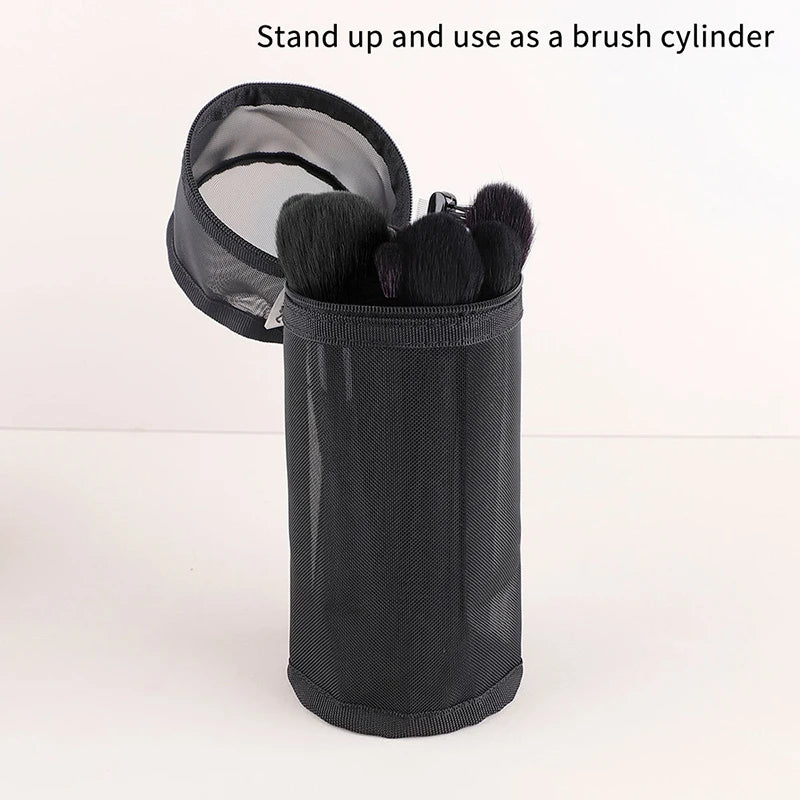 Mesh Makeup Brush Holder Bag | Travel Storage Case Organizer