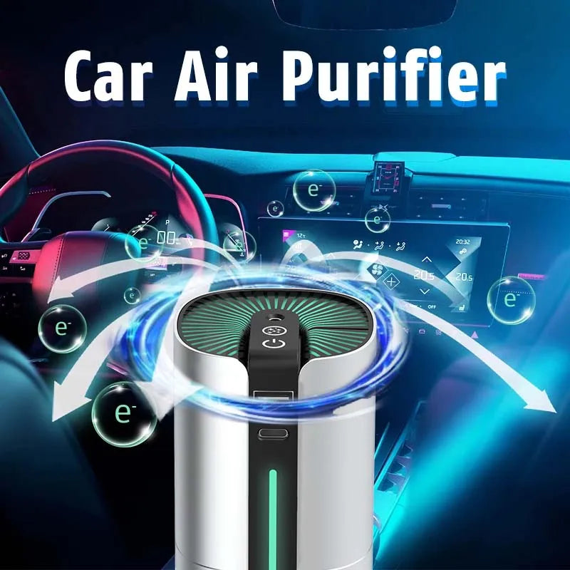 Ozone Negative Ion Anion Smoke Activated Carbon Ionic Uv Hepa Filter Ionizer Vehicle Portable Car Air Cleaner Purifier Peaceful Pleasures Health and Wellness