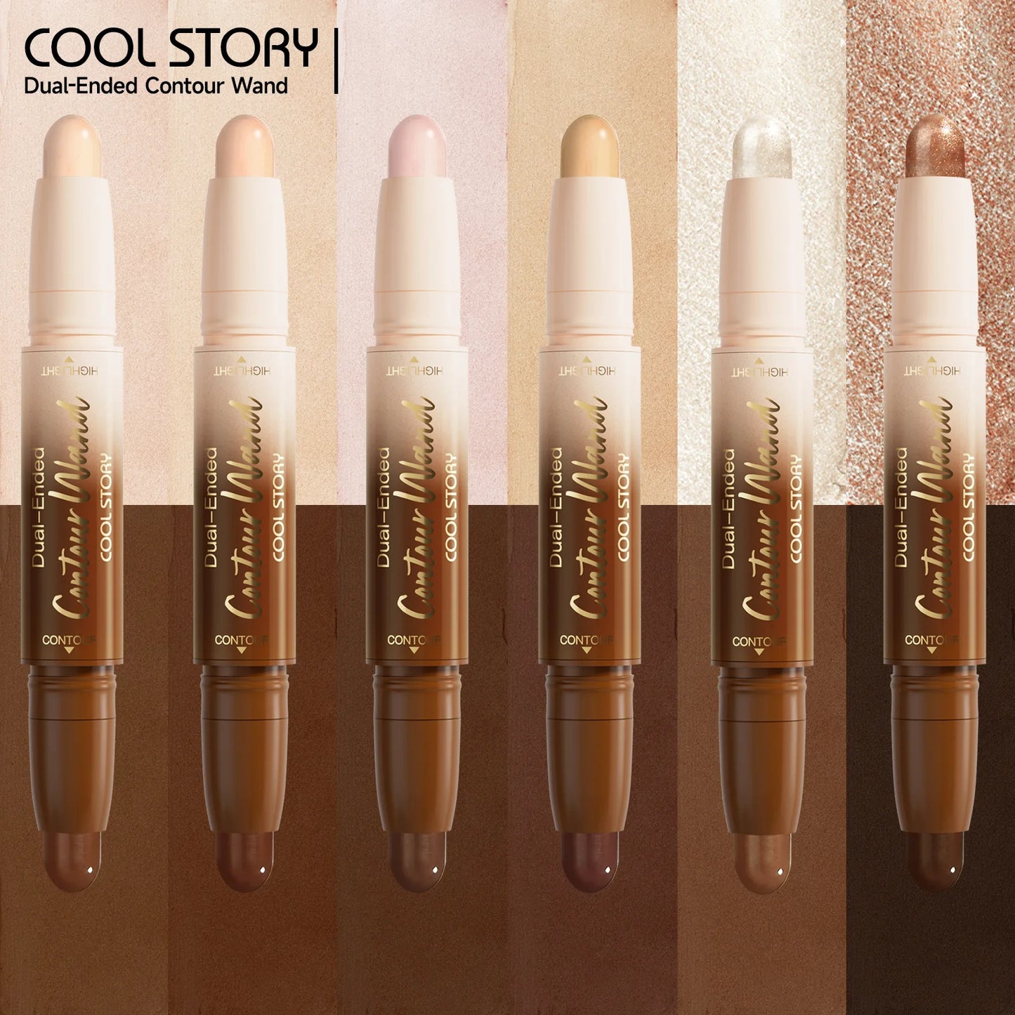 2-in-1 Glitter Highlighter & Contour Stick | Long-Lasting Makeup