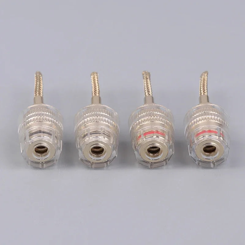 4mm Banana Female to 2mm Pin HIFI Cable Adapter | Copper Plug Audio Cable Adapter Peaceful Pleasures Health and Wellness