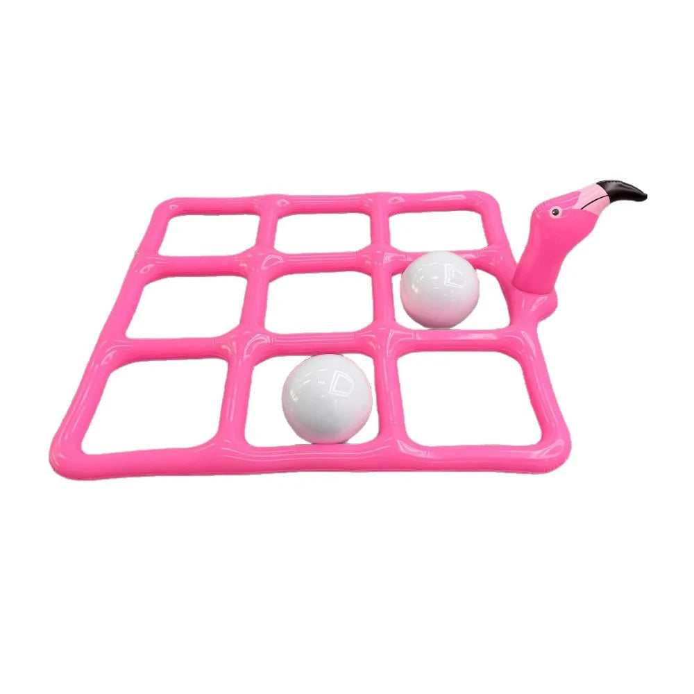 Flamingo Inflatable Tic-Tac-Toe Pool Game Set | Family Fun