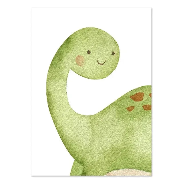 Dinosaur Nordic Canvas Wall Art Print | Modern Home Decor