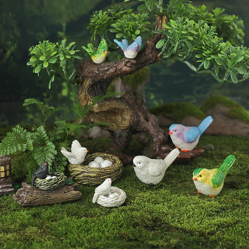 Simulation Wild Birds Animal Toys Cute Mini Parrot Model Figures Miniature Landscape Ornament Household Decoration Gifts лягушки Peaceful Pleasures Health and Wellness