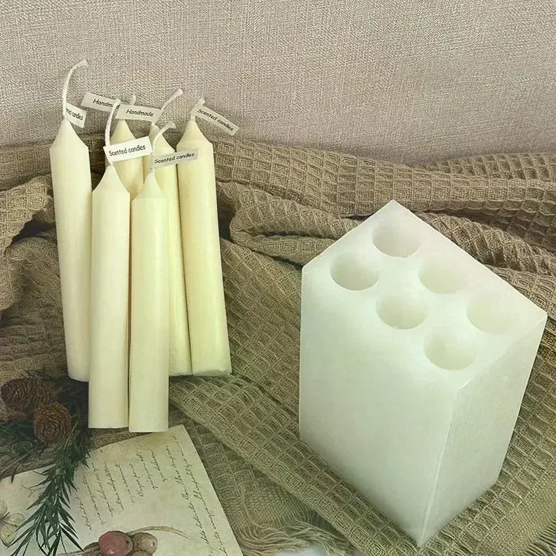 Cylindrical Pillar Candle Silicone Mold | DIY Craft Making