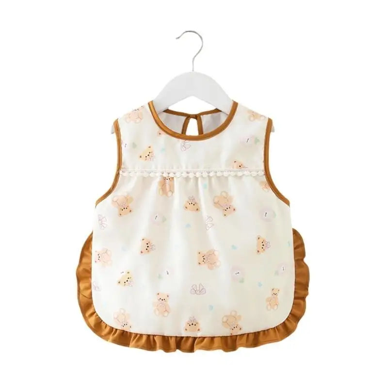 Baby & Toddler Waterproof Feeding Bib Apron | Sleeveless Tie