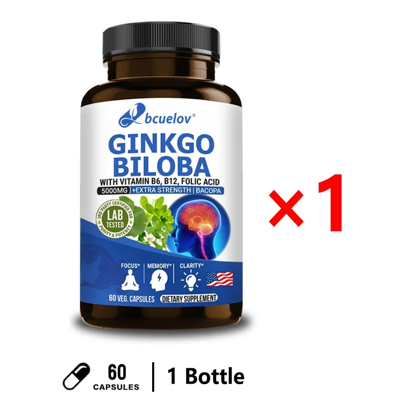 Advanced Nootropic Brain Booster Supplement Improves Memory,Enhances Focus,Boosts Nerve Energy & IQ Health Vitamins B12, B6 Peaceful Pleasures Health and Wellness 1 bottle