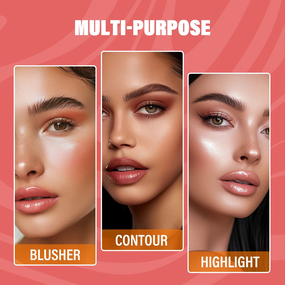 Lakerain Butter Bronzer Cream Women Waterproof Genteel Girl Nude Makeup Silky Shimmer Monochrome Blush Korean Face Cosmetics Peaceful Pleasures Health and Wellness