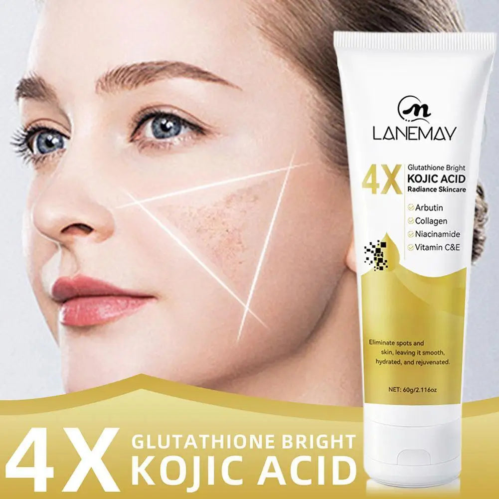 Glutathione & Kojic Acid Brightening Face Cream 60g – Dark Spot Corrector with Niacinamide & Vitamin C Peaceful Pleasures Health and Wellness