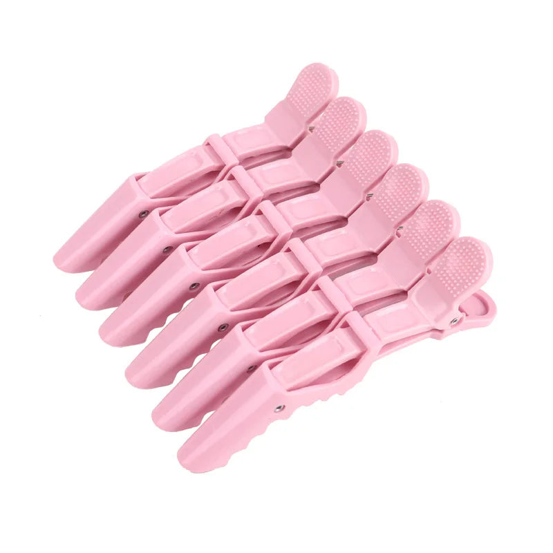 1/6pcs Black Alligator Hair Clips - Salon-Grade Non-Slip Grip, Wide Teeth & Double-Hinged for Hair Styling Clip Supplies Peaceful Pleasures Health and Wellness pink