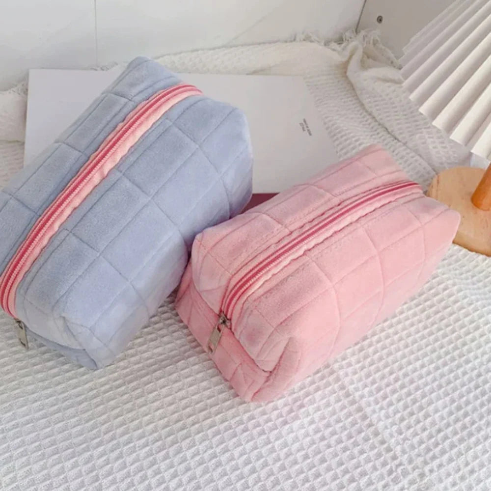 Cute Plush Makeup Bag – Travel Cosmetic Toiletry Pouch
