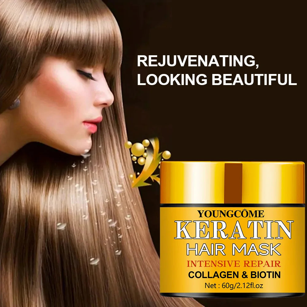 Hair Repairs Hair Mask Essential Oil Nourishing for Dry Damaged Biotin Collagen Keratin Treatment Hairs Conditioner Hair Peaceful Pleasures Health and Wellness