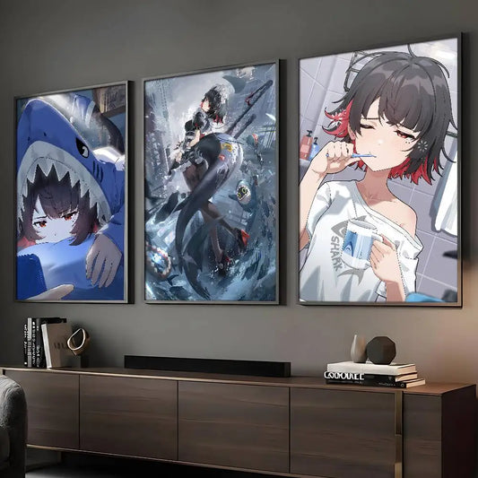 Zenless Zone Zero Ellen Joe Poster Sticky Wall Art Printing Waterproof Home Living Bed Room Bar Aesthetic Decor Peaceful Pleasures Health and Wellness