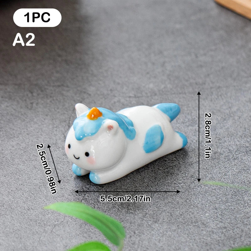 Ceramic Horse Chopstick Rest & Flatware Organizer | Table Decor Chopstick Rest Peaceful Pleasures Health and Wellness A2