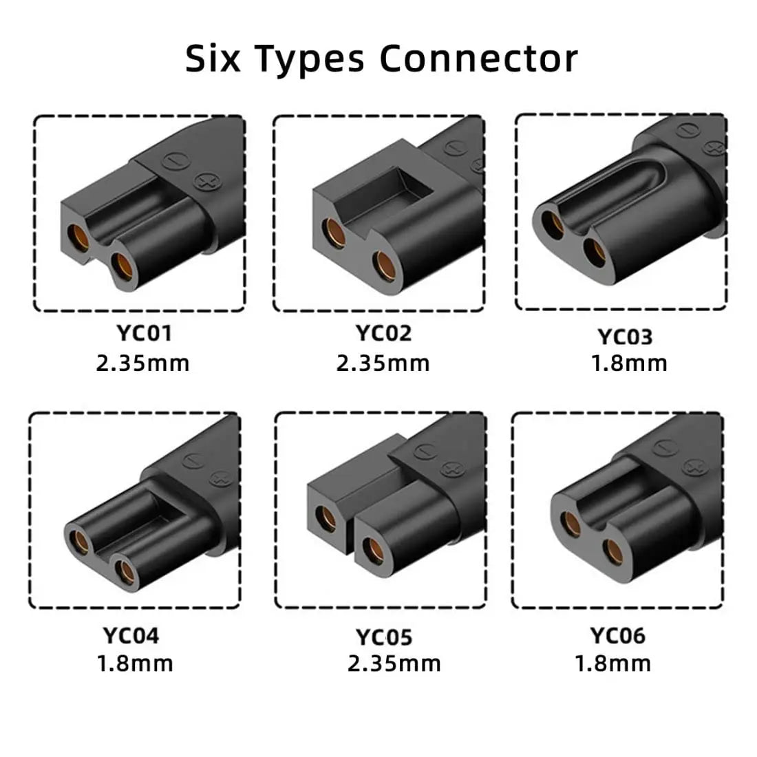 6-Piece Type-C USB Adapter Set for Hair Clippers & Trimmers