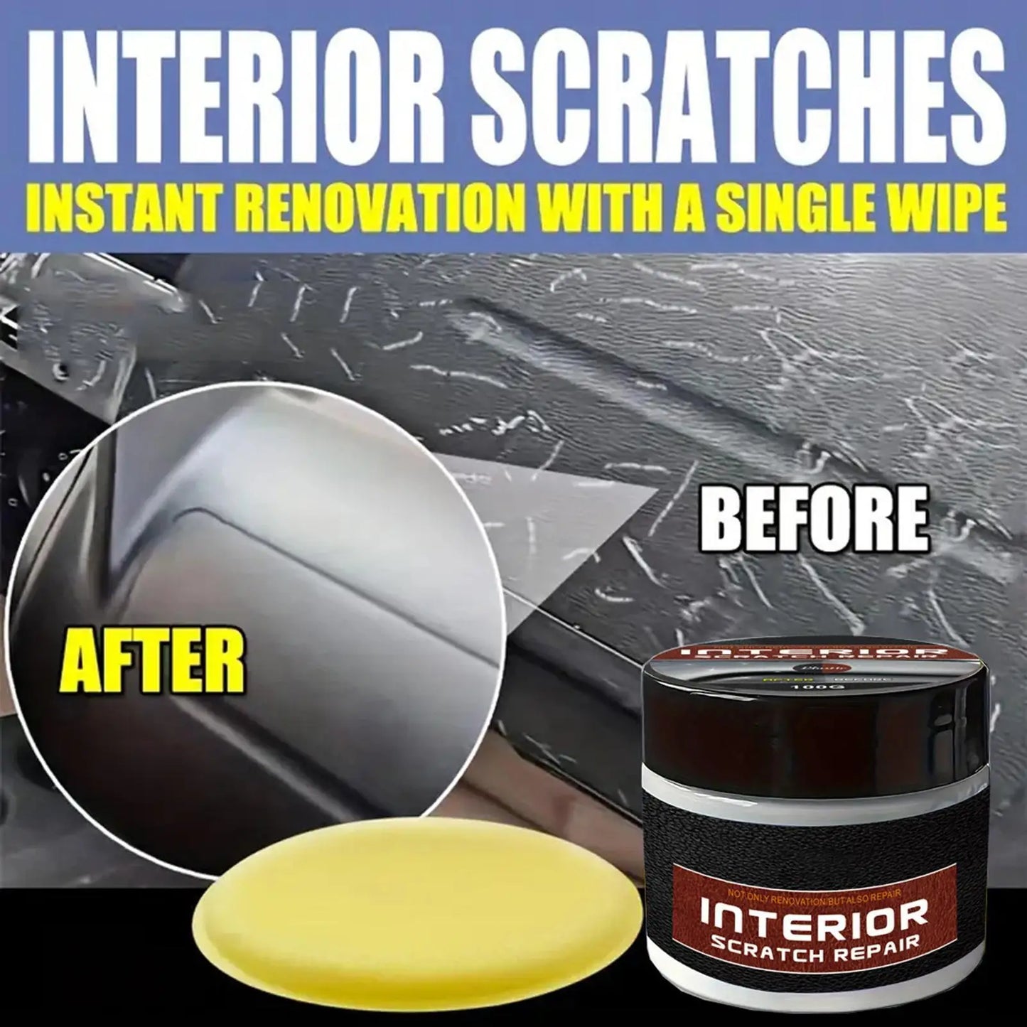 Car Dashboard Scratch Repair Paste 100g | UV Protection Wax