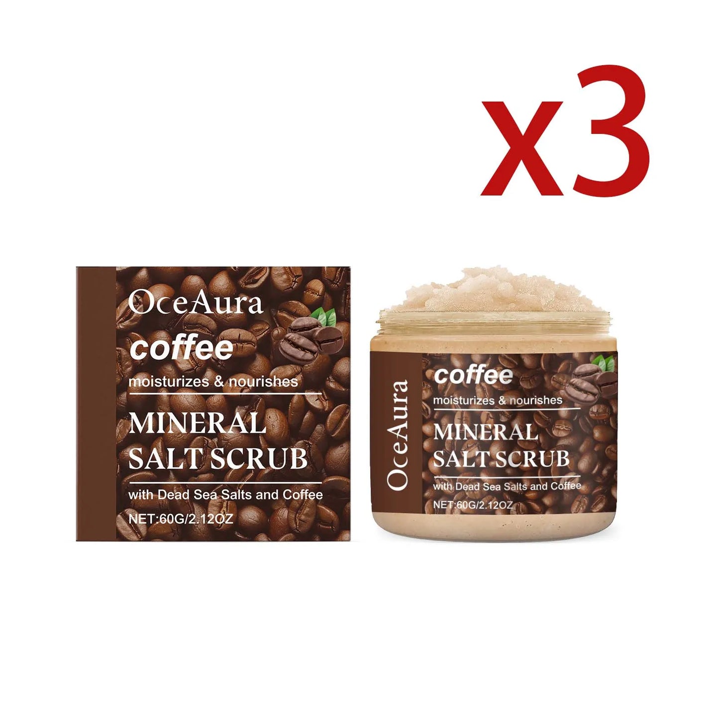 OceAura Coffee Exfoliating Body Scrub | Smooth Skin 60g