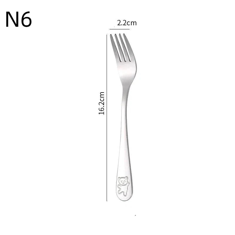 Kids Bear Flatware Set – Stainless Steel Fork Spoon & Knife