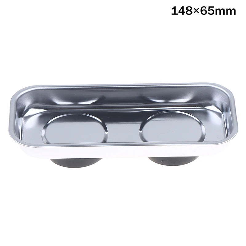 3/4/6 Inch Magnetic Tool Bowl Stainless Steel Magnetic Tray Circular Magnetic Parts Bowl Screws Sockets Storage Tray Peaceful Pleasures Health and Wellness 148x65mm