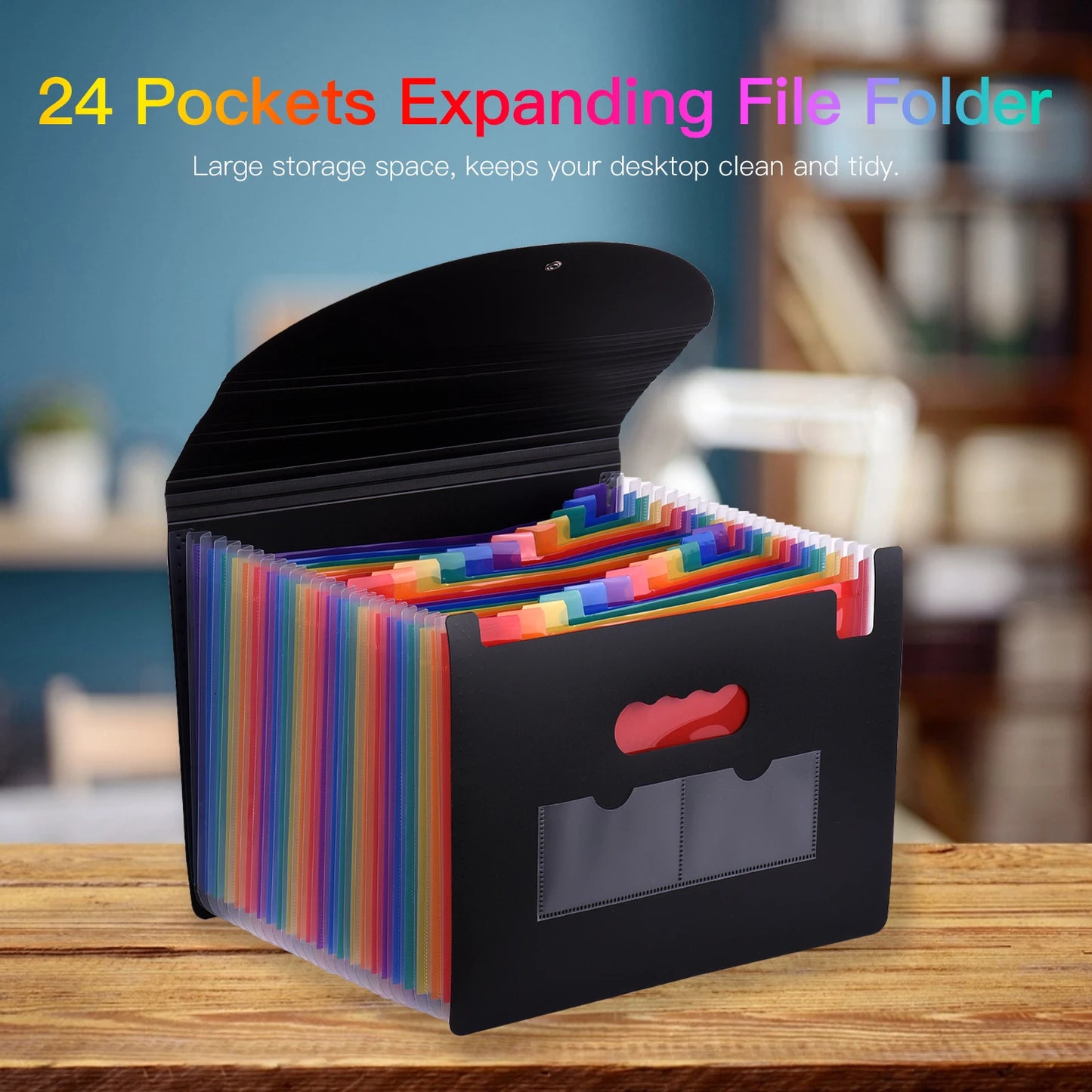 24-Pocket Expanding File Folder A4 | Accordion Document Organizer
