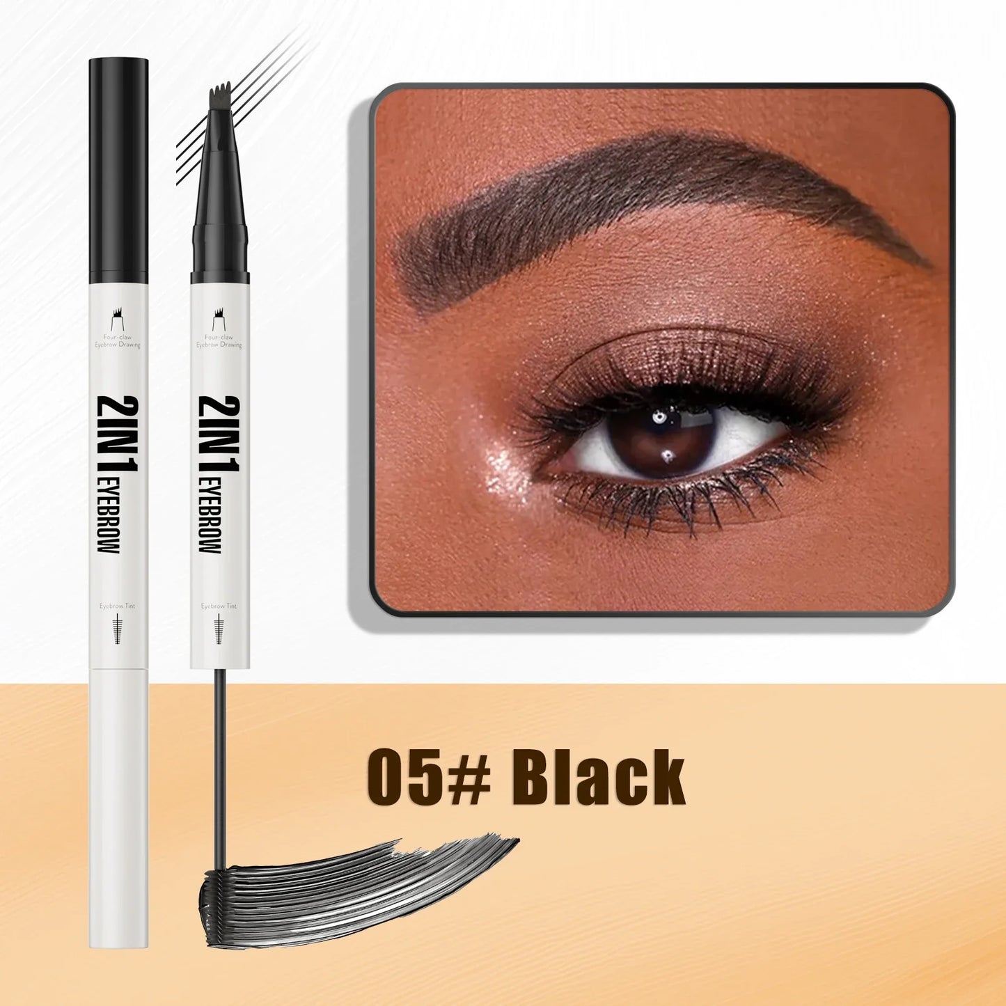 Hello Kiss 2-in-1 Waterproof Microblading Eyebrow Pen – 4 Tips
