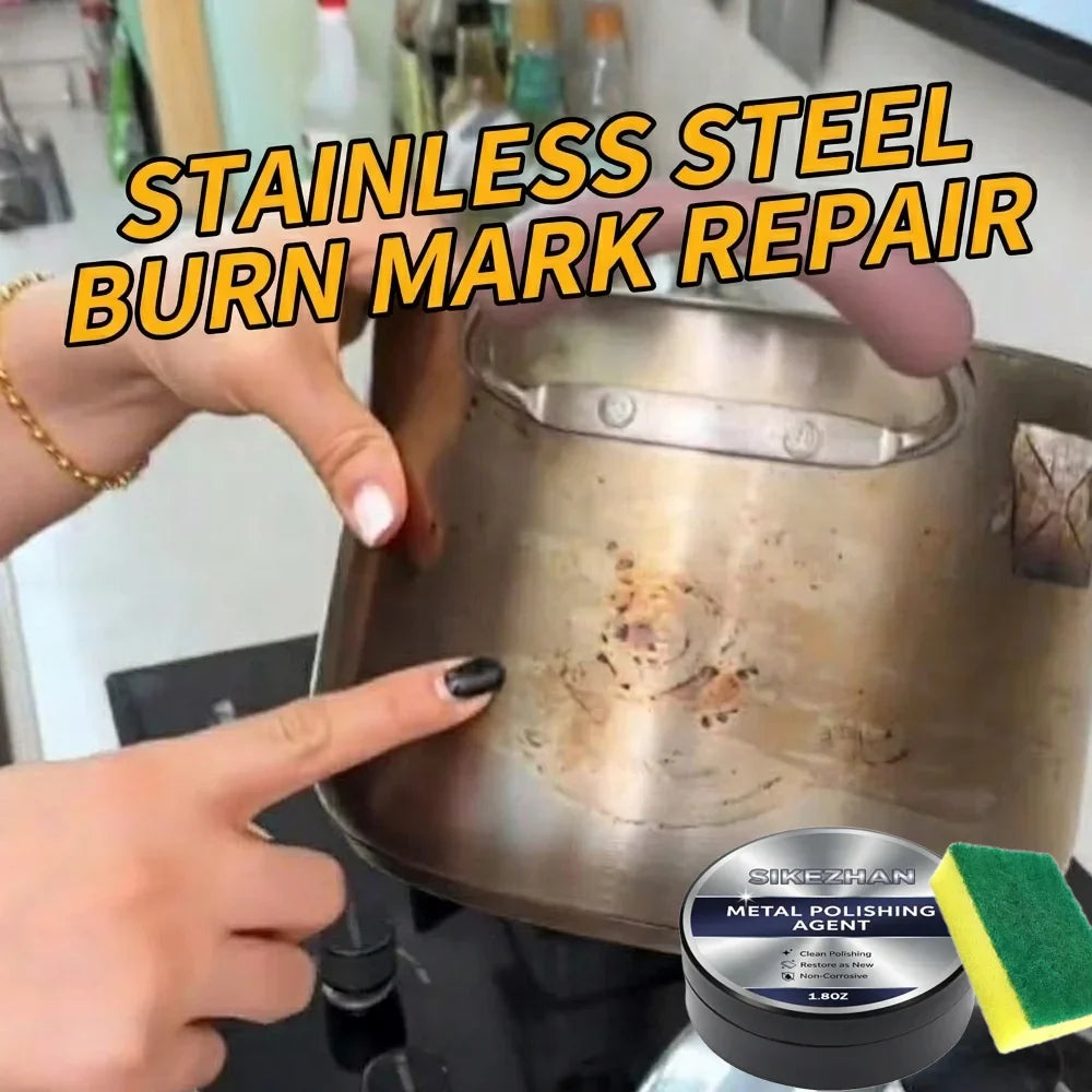 Metal Polishing Paste – Rust & Tarnish Remover with Sponge