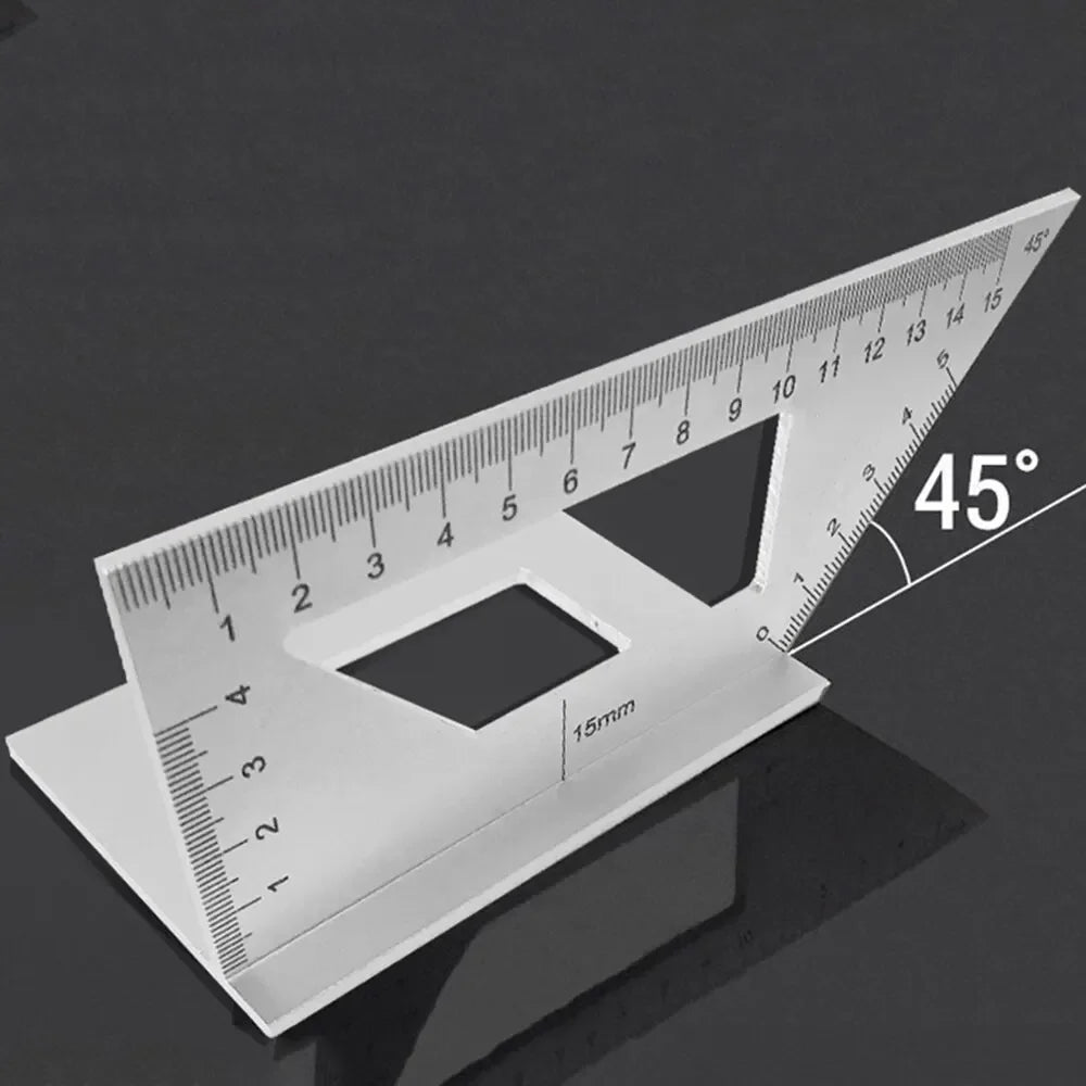 T-Type Woodworking Gauge Ruler Multifunction Ruler 45 90 Degree Gauge Rule Measurement Tool Carpentry Scribe Mark Line Measuring Peaceful Pleasures Health and Wellness