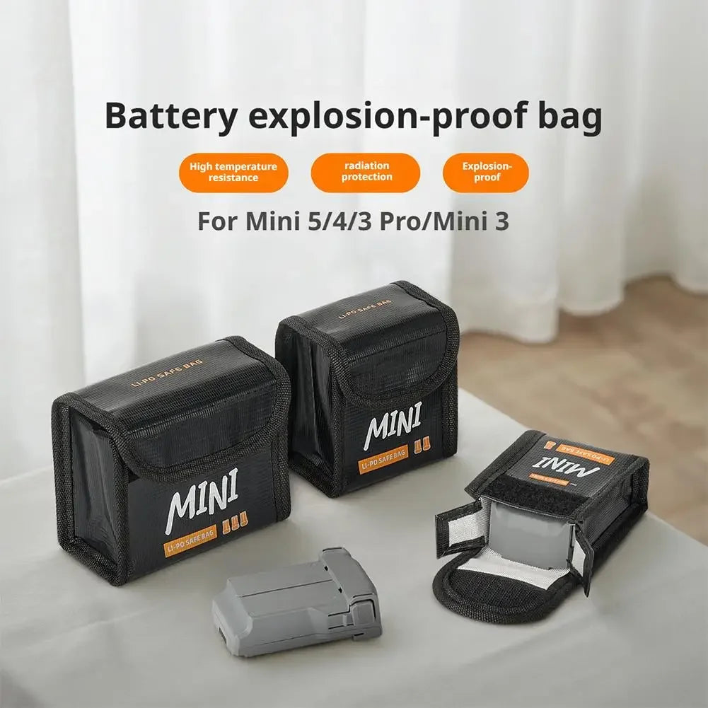Flight Battery Safe Bag For DJI Mini 5/Mini 4 Pro/Mini 3 Pro/Mini 3 Protective Case Lithium Battery Safe Explosion-proof Bag Peaceful Pleasures Health and Wellness