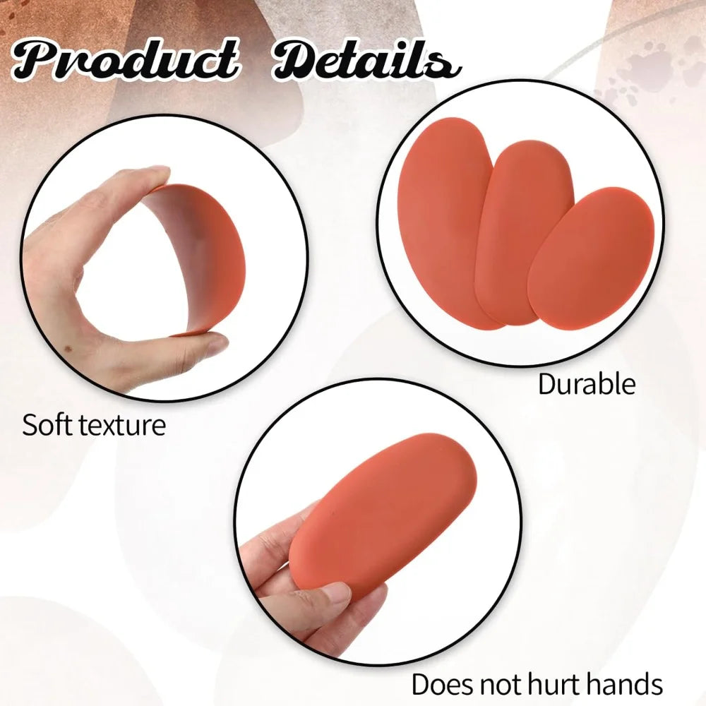 Silicone Pottery Ribs Clay Potter Tools Rubber Rib Tool Soft DIY