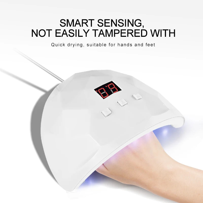 UV Nail Curing Lamp - 3 Timer Settings + Auto Detection, Gel Curing for Home Salon Peaceful Pleasures Health and Wellness