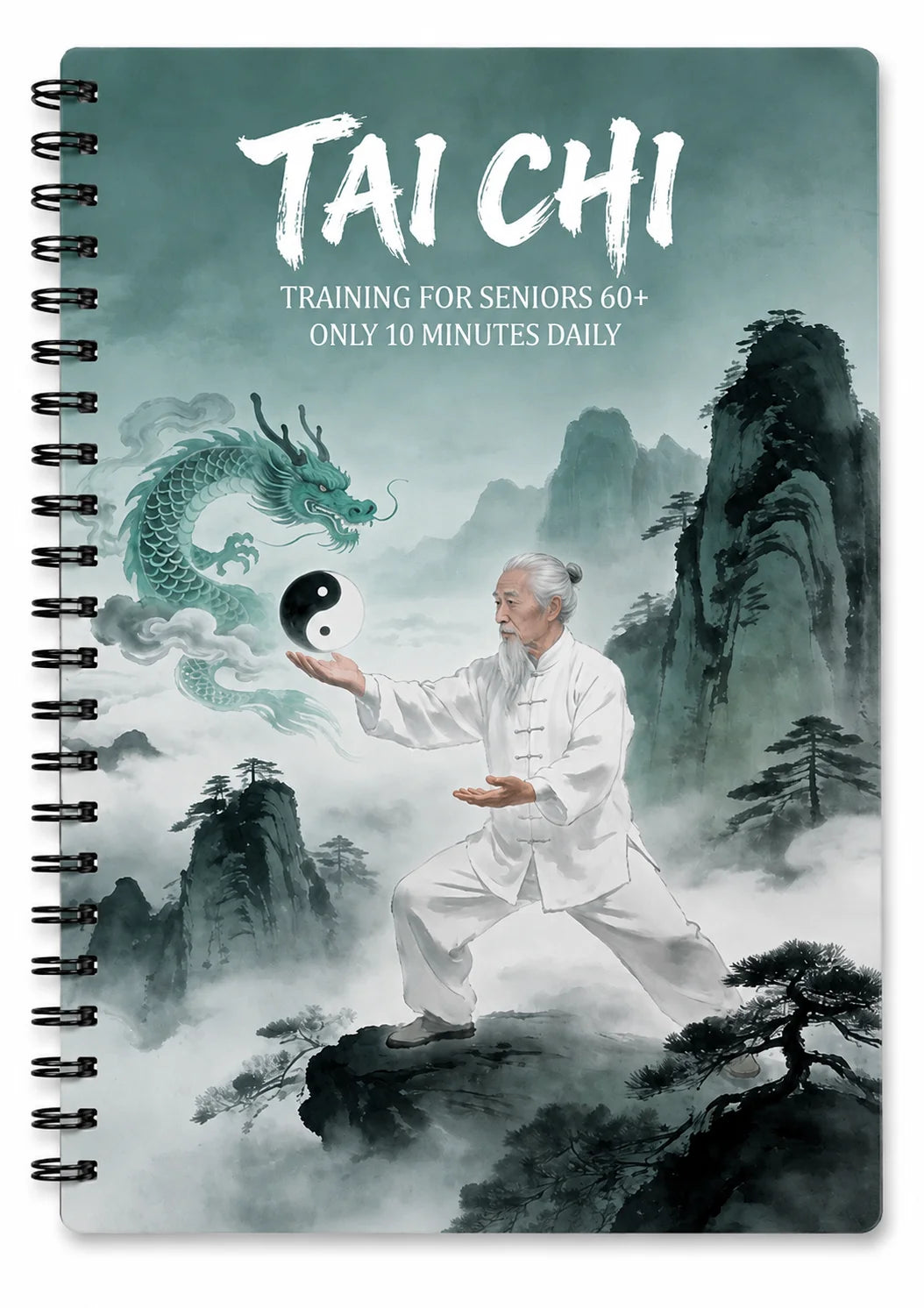 A5 Tai Chi Health Journal Seniors Daily Mind Body Training Planner