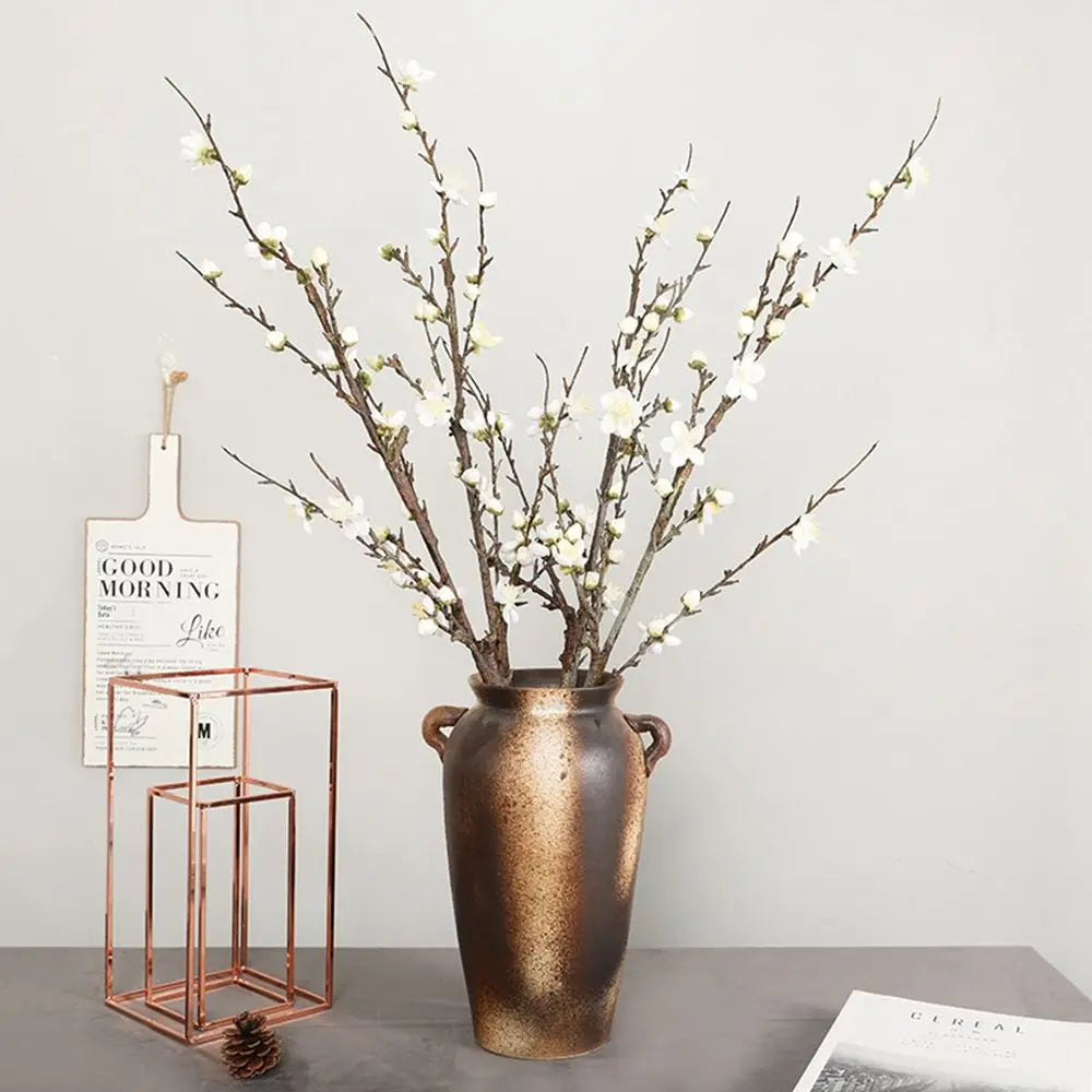 Silk Plum Blossom Branch Artificial Flowers | Home & Party Decor
