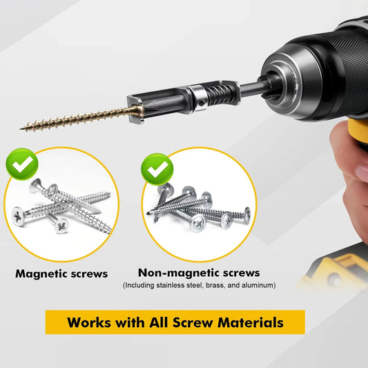 Screw Bit Holder Spring-Loaded Screw Holder Bit Retaining Adapter Tool Quick Release Attachment For Garage Repair Hardware Home Peaceful Pleasures Health and Wellness