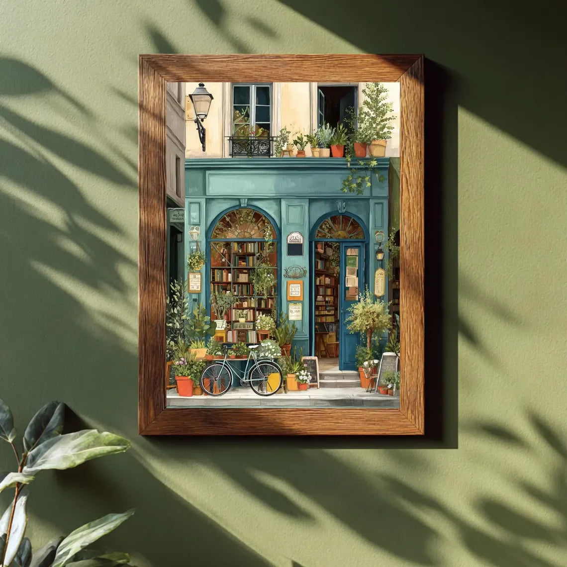 Bookstore Art Print, Cozy Bookshop Illustration, Library Wall Decor, Gift for Book Lover, Reading Nook Poster, Home Office Liter Peaceful Pleasures Health and Wellness WS10153-4 40x60cm Unframed