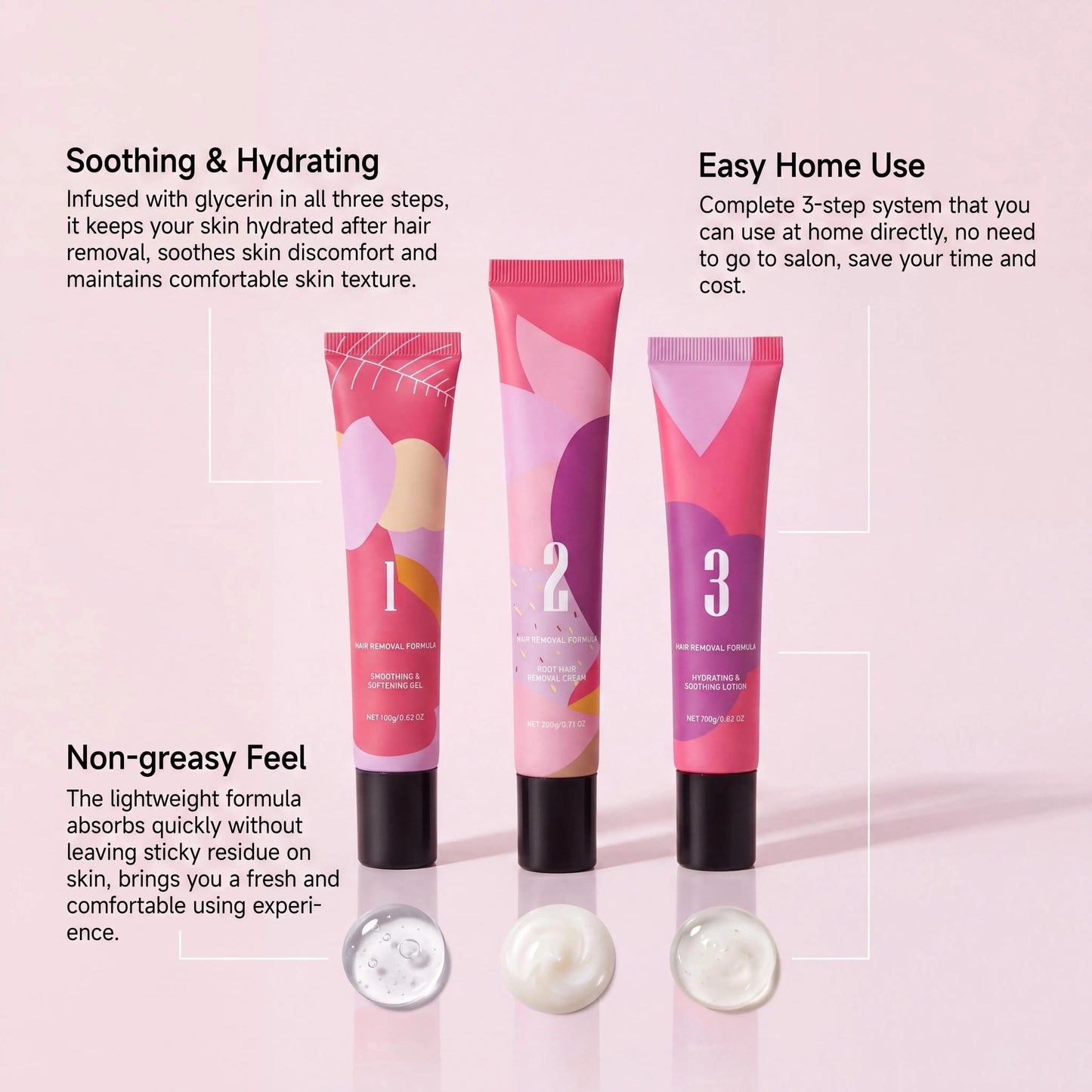 Painless Hair Removal Cream Kit – Face & Body Depilatory