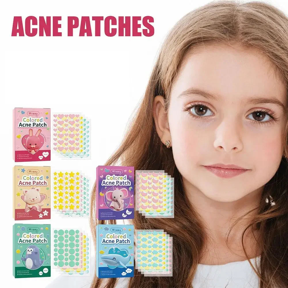 114PCS Cute Bunny Animals Acne Pimple Patches Cover Stickers , Pretty Invisible Face Blemishes Spot Pimple Concealer Makeup Tool Peaceful Pleasures Health and Wellness