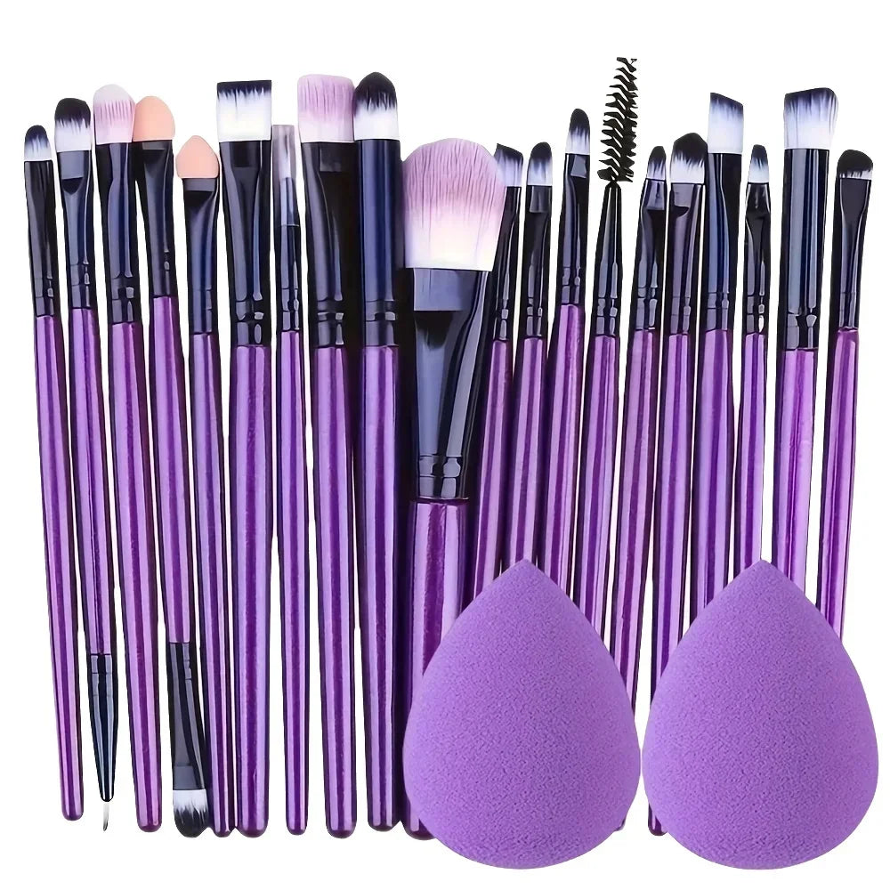RUNTOIN 20pc Makeup Brush Set – Eye, Face & Blending Brushes