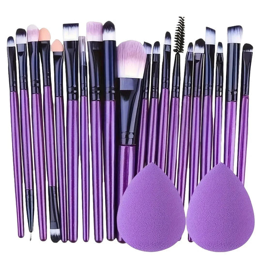 RUNTOIN 20pc Makeup Brush Set – Eye, Face & Blending Brushes
